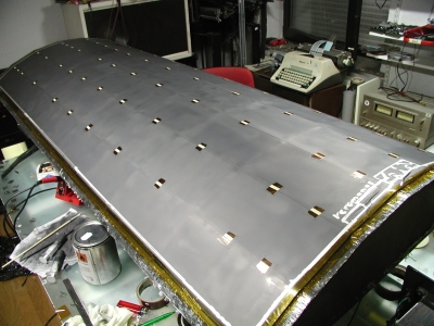 Soundlab after coating and removing the masking tapes